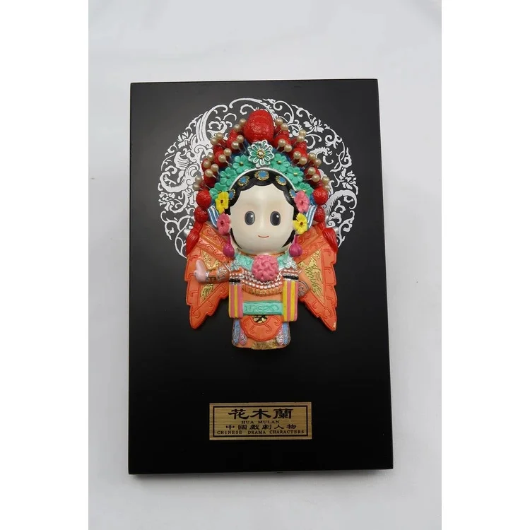 《木蘭英姿》花木蘭戲曲人物立體浮雕擺件