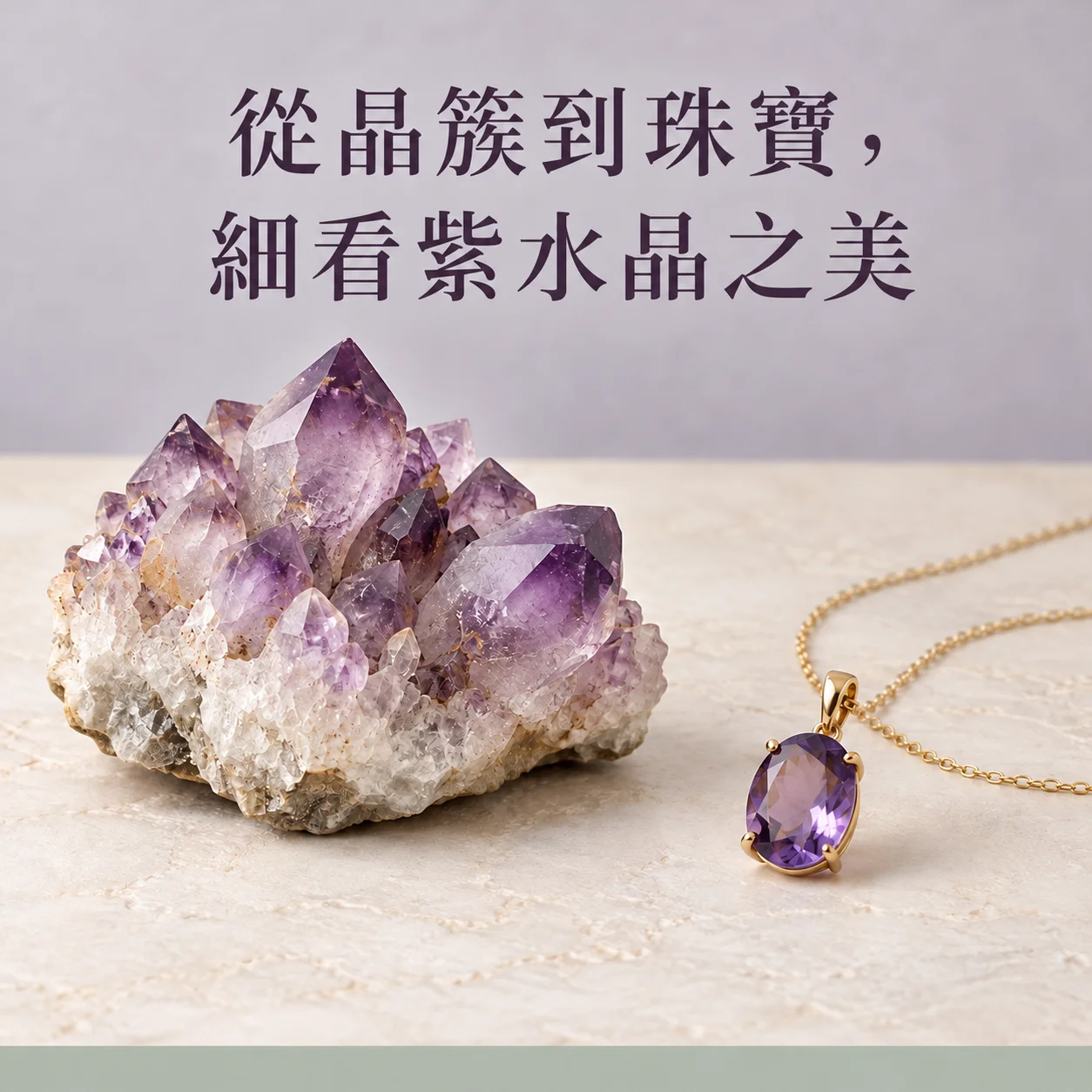 從晶簇到珠寶，細看紫水晶之美