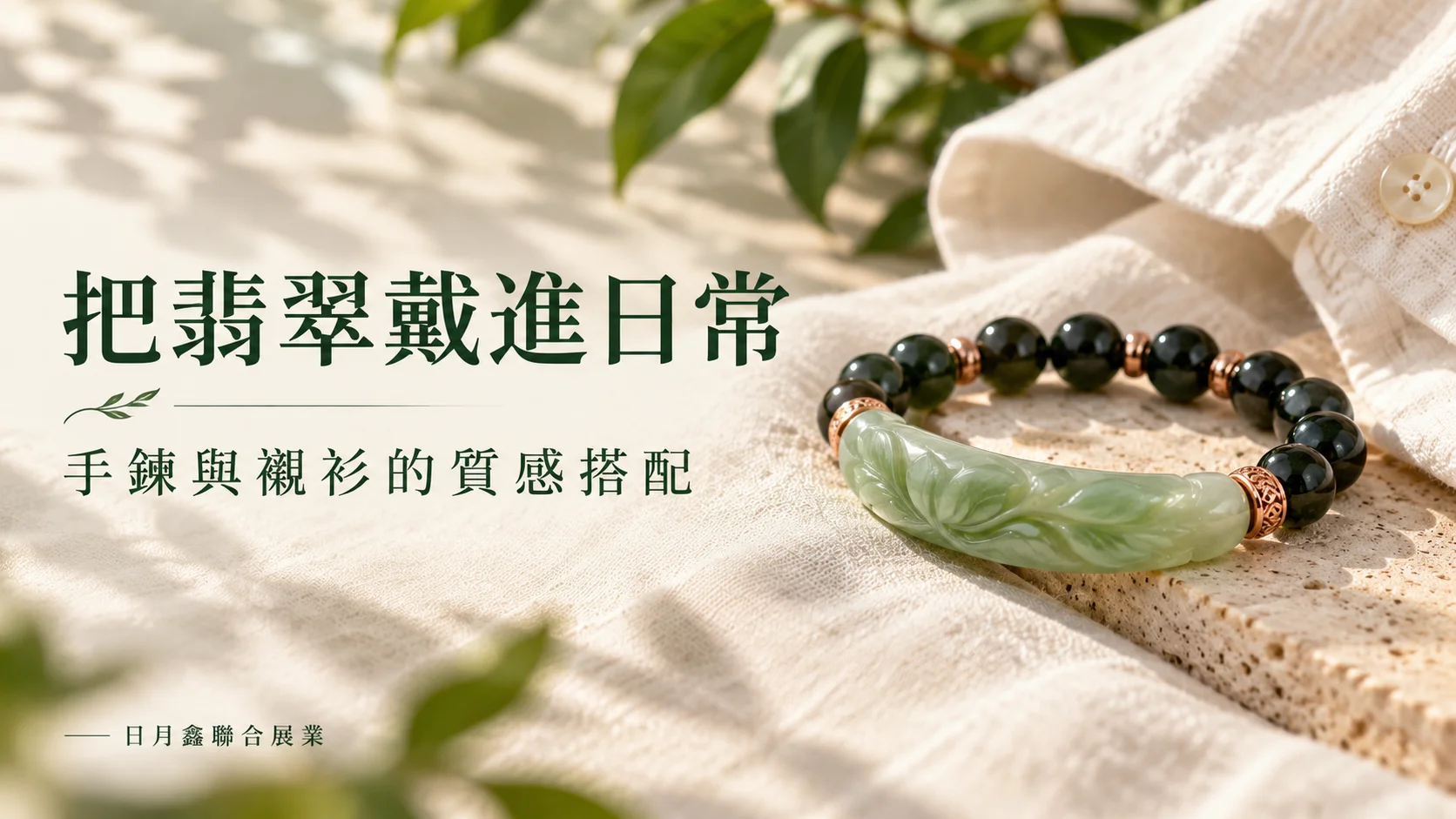 台北翡翠手鍊穿搭：把枝葉玉雕戴進襯衫與日常生活