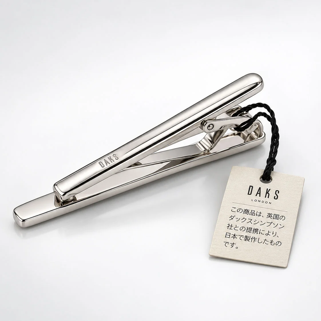 《英倫雅韻》DAKS LONDON 銀色金屬領帶夾｜二手精品配件